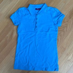 So Jenni Girls Size Medium Blue Short Sleeved Collared Shirt